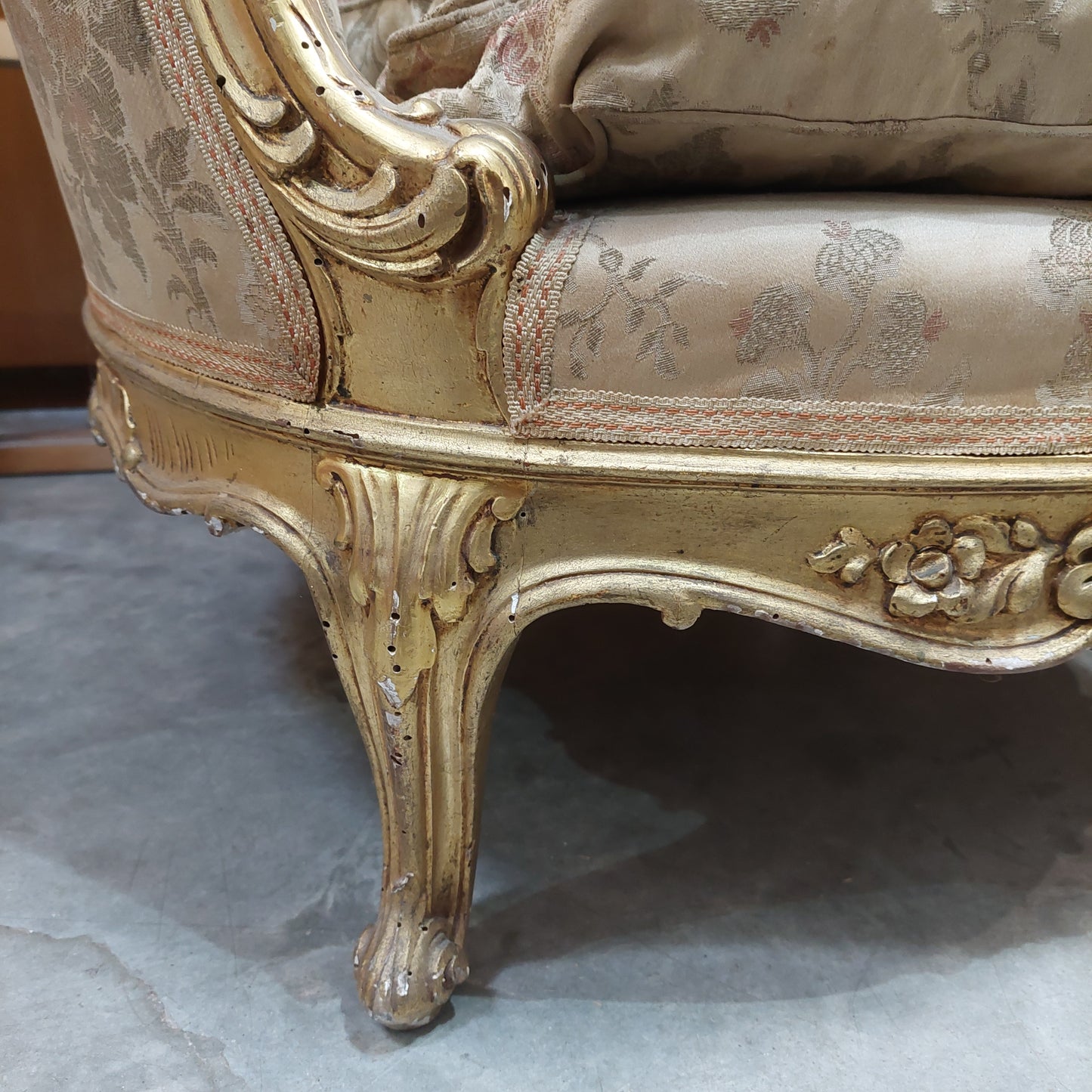 Poltrona* Legno Oro St. Francese