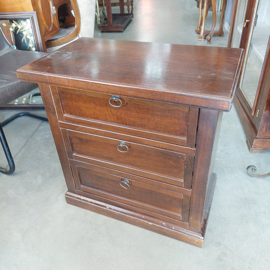 Comodino Legno* Arte Povera 3/cassetti