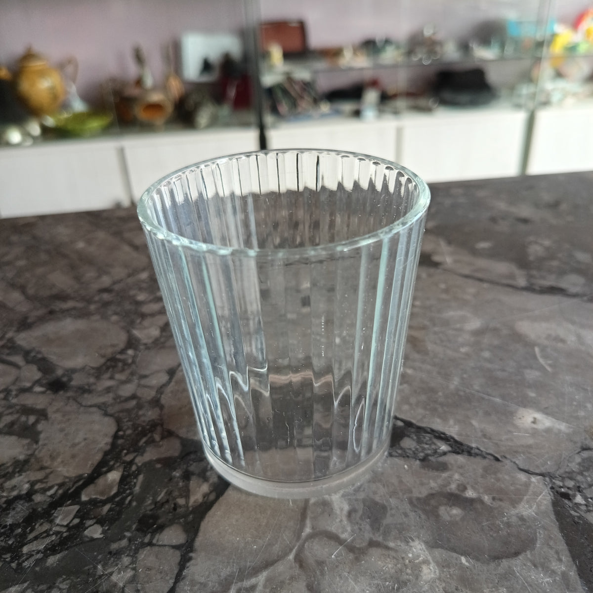 Set/5 Bicchieri Vetro Rigati