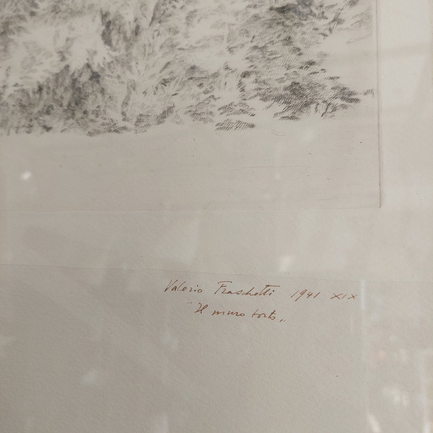 Q/acquaforte* "il Muro Torto" Di Valerio Fraschetti 1941 Cm74x54