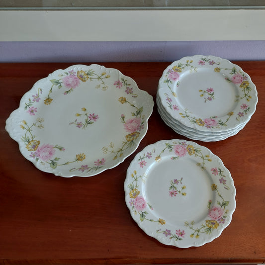 Servizio Dolce Porcellana A. Lanternier & C Vieux Limoges