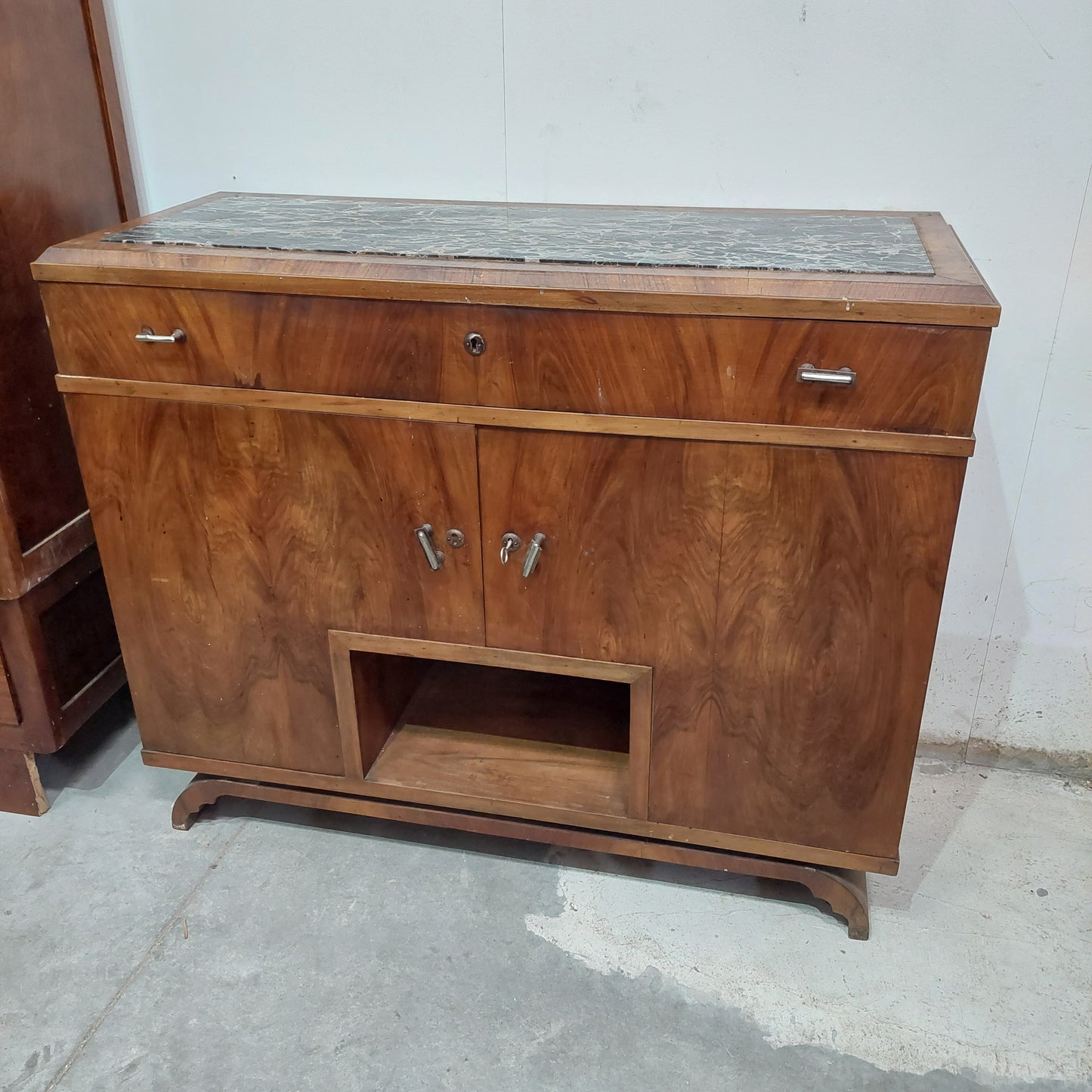 Credenza Legno St. Deco C/marmo Cm120x50x100 1/c 1/a