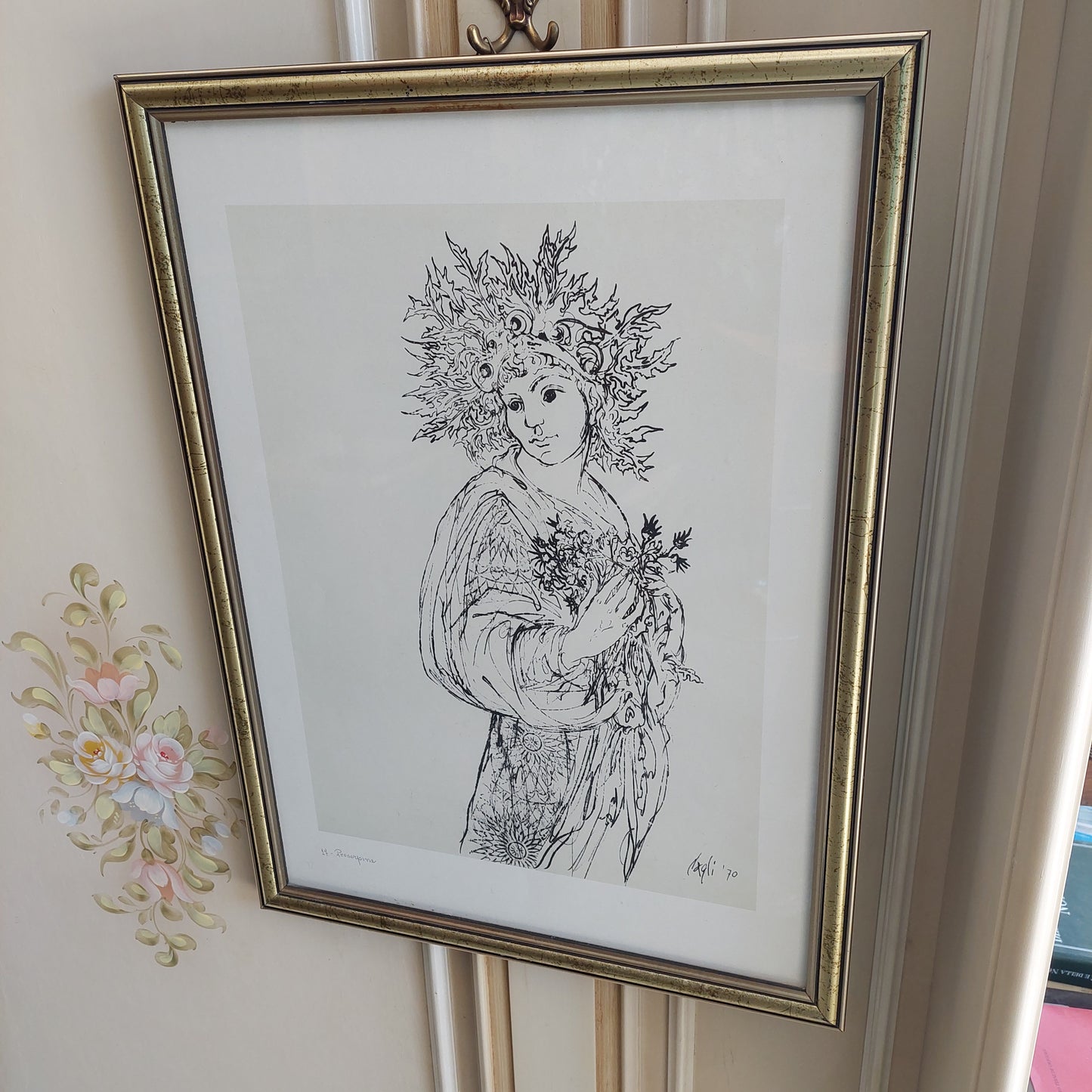 Quadro Litografia Corrado Cagli "proserpina" Cm44x60