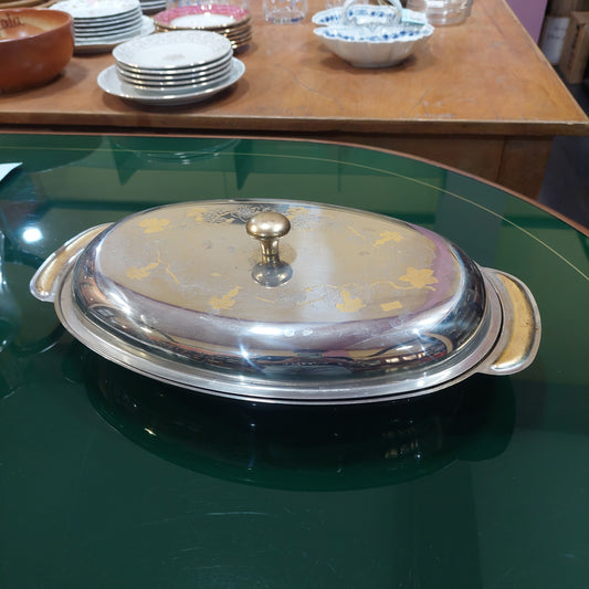 Scaldavivande Con Teglia Porc Coirinox 18/10 Oro 24k M43x27x8h