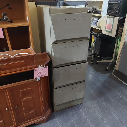 Schedario Metallo 4/c Olivetti Vintage Cm48x66x136h