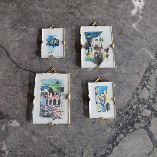 Set/4 Mini Quadretti Dipinti
