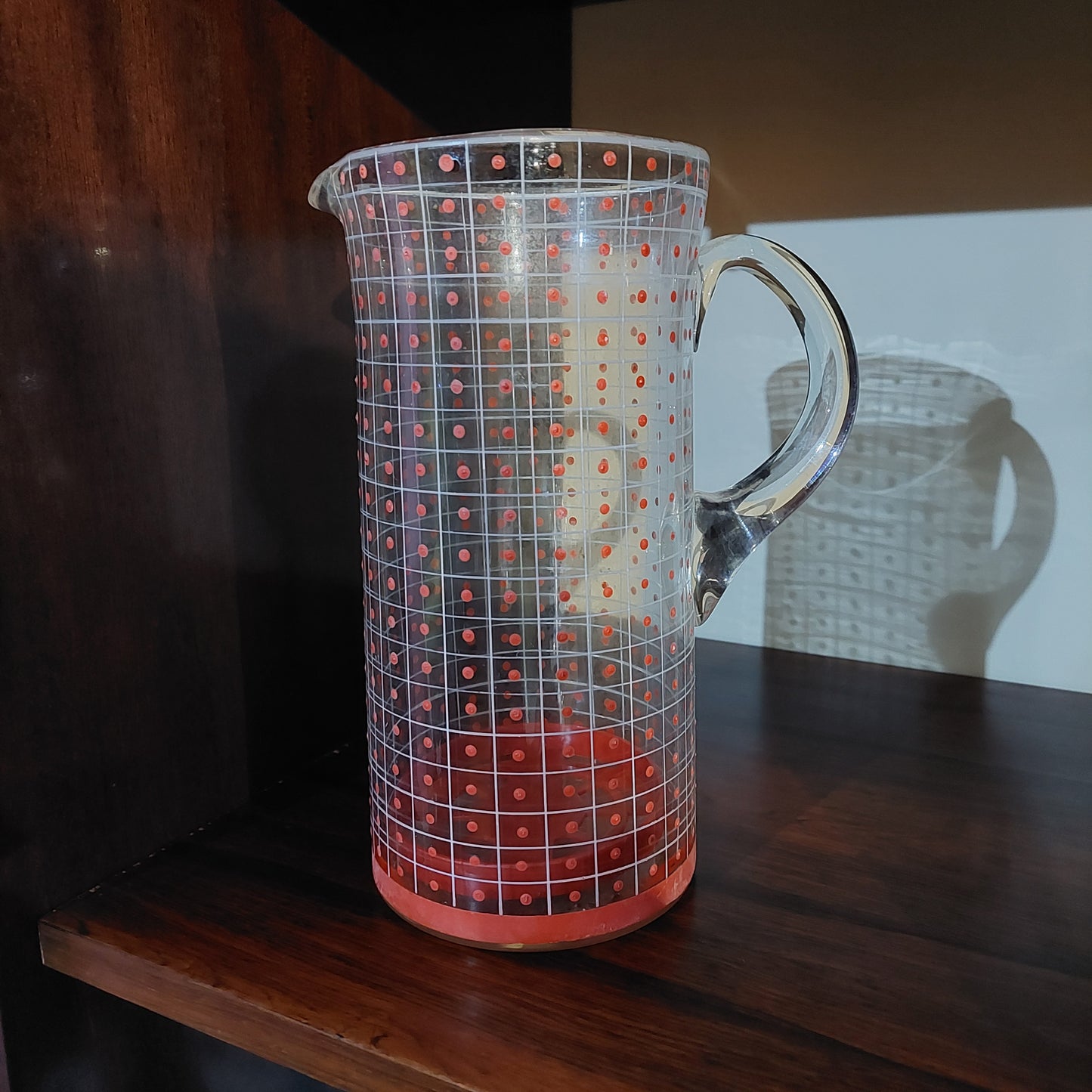 Caraffa Vetro Coktail Pois Rossi