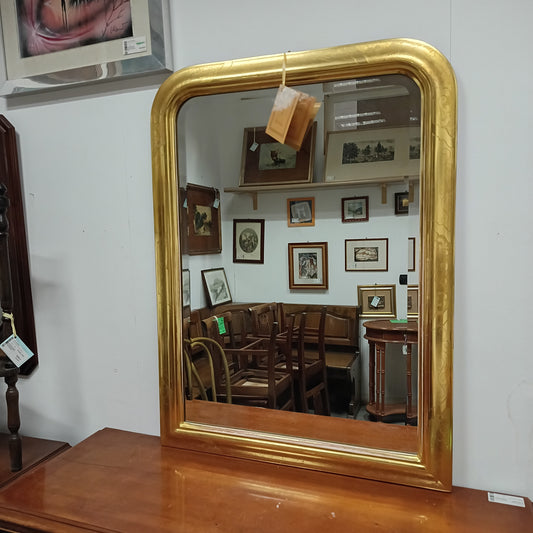 Specchio Legno Foglia Oro Cm66,5x102