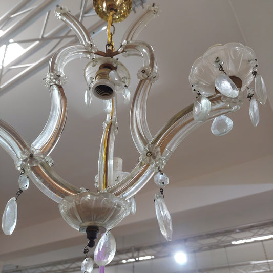 Lampadario Vetro Di Murano Anni '50 - 4/l (66372)
