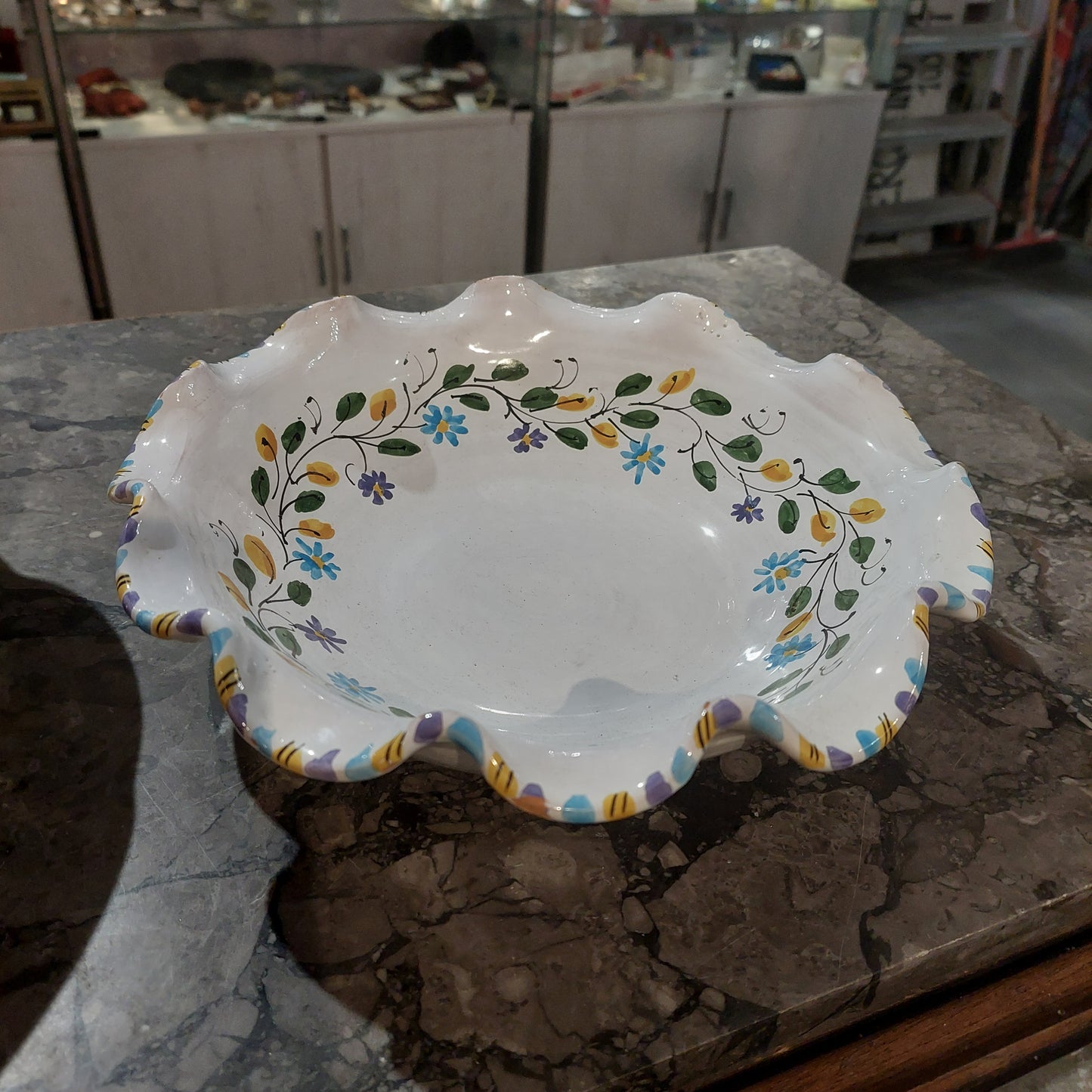 Centrotavola Smerlato Ceramica Siciliana D26
