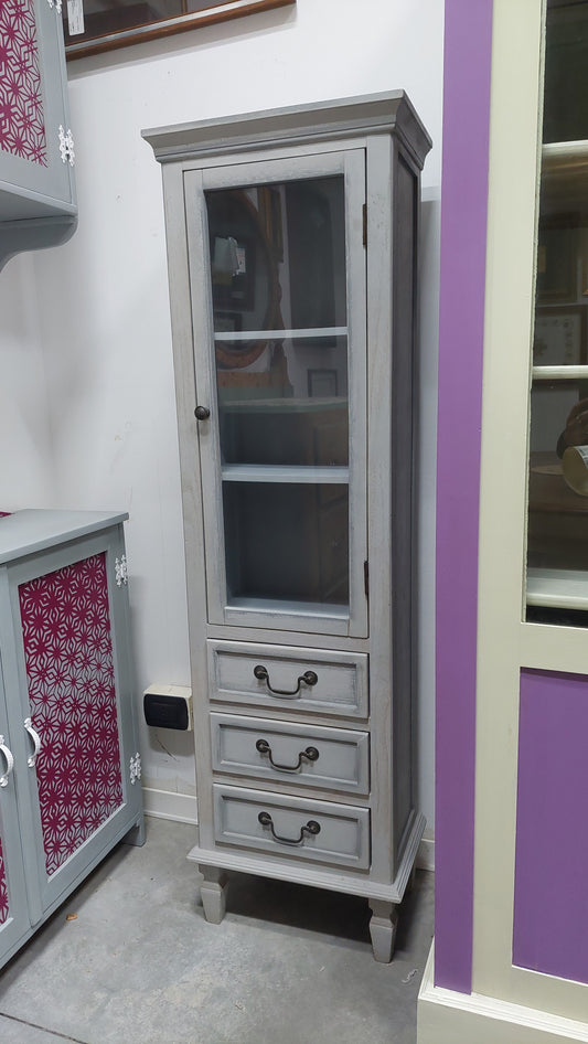 Vetrinetta 1 Anta 3 Cassetti Cm43x27x148h