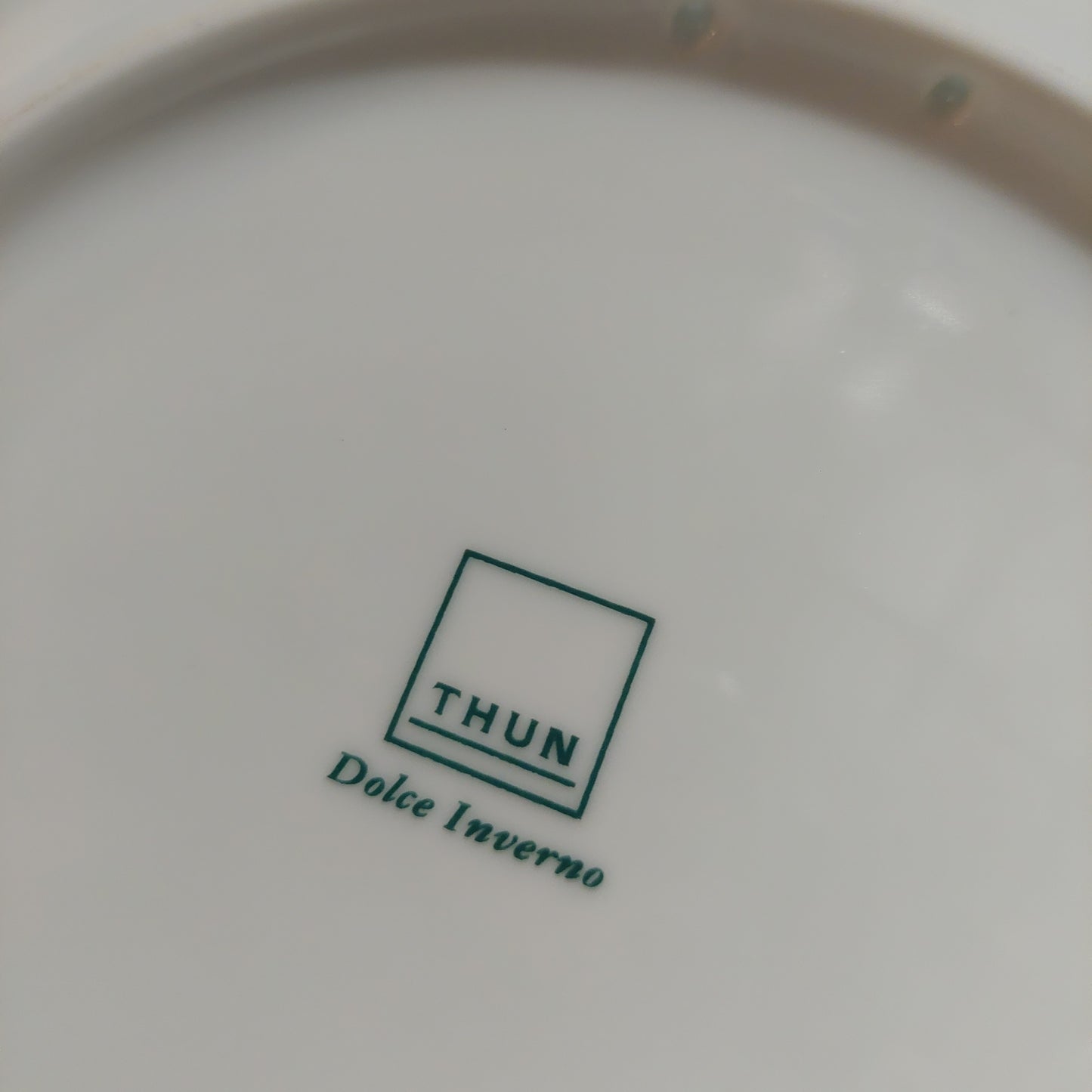 Piatto Porcellana Thun Serie Dolce Inverno Con Orso Polare