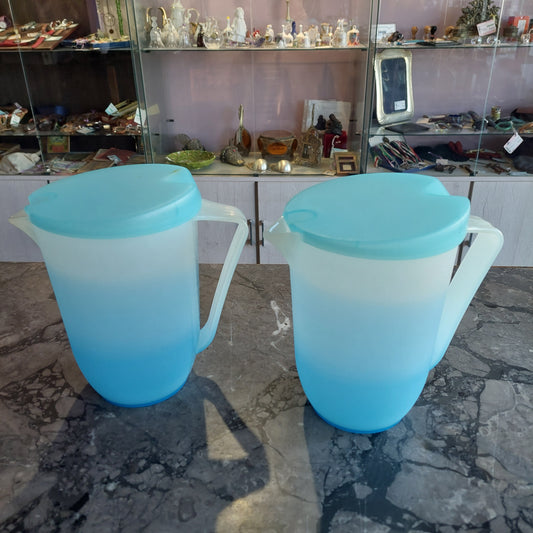 Brocca Caraffa In Plastica Graduata Azzurra 1500ml