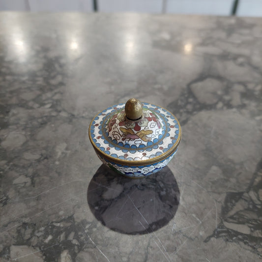 Mini Scatolina Tonda Cloisonnè Cinese