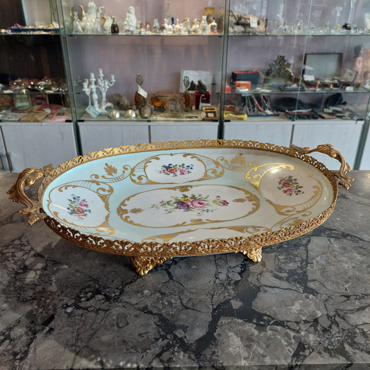 Centrotavola Alzatina Porcellana Francese Limoges