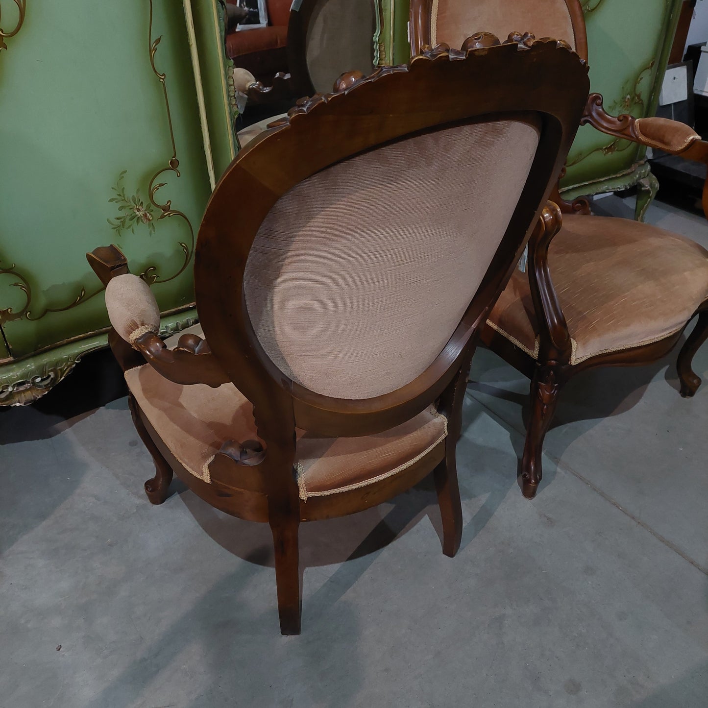 Coppia Poltrone Legno St. Luigi Filippo