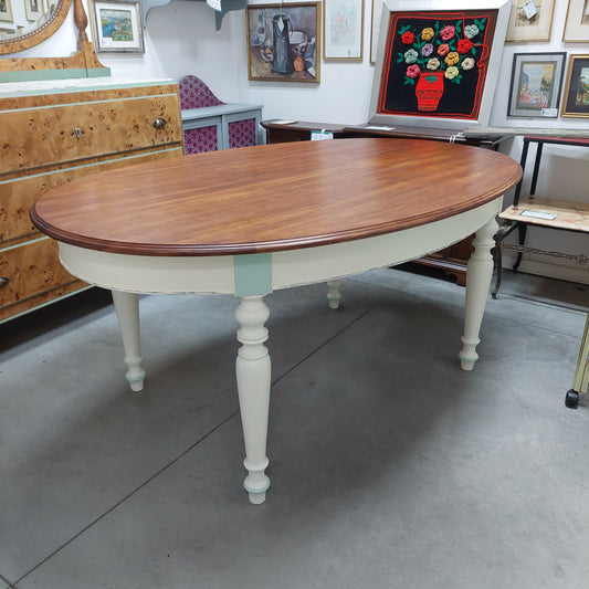 Tavolo Ovale Legno Bicolore 900