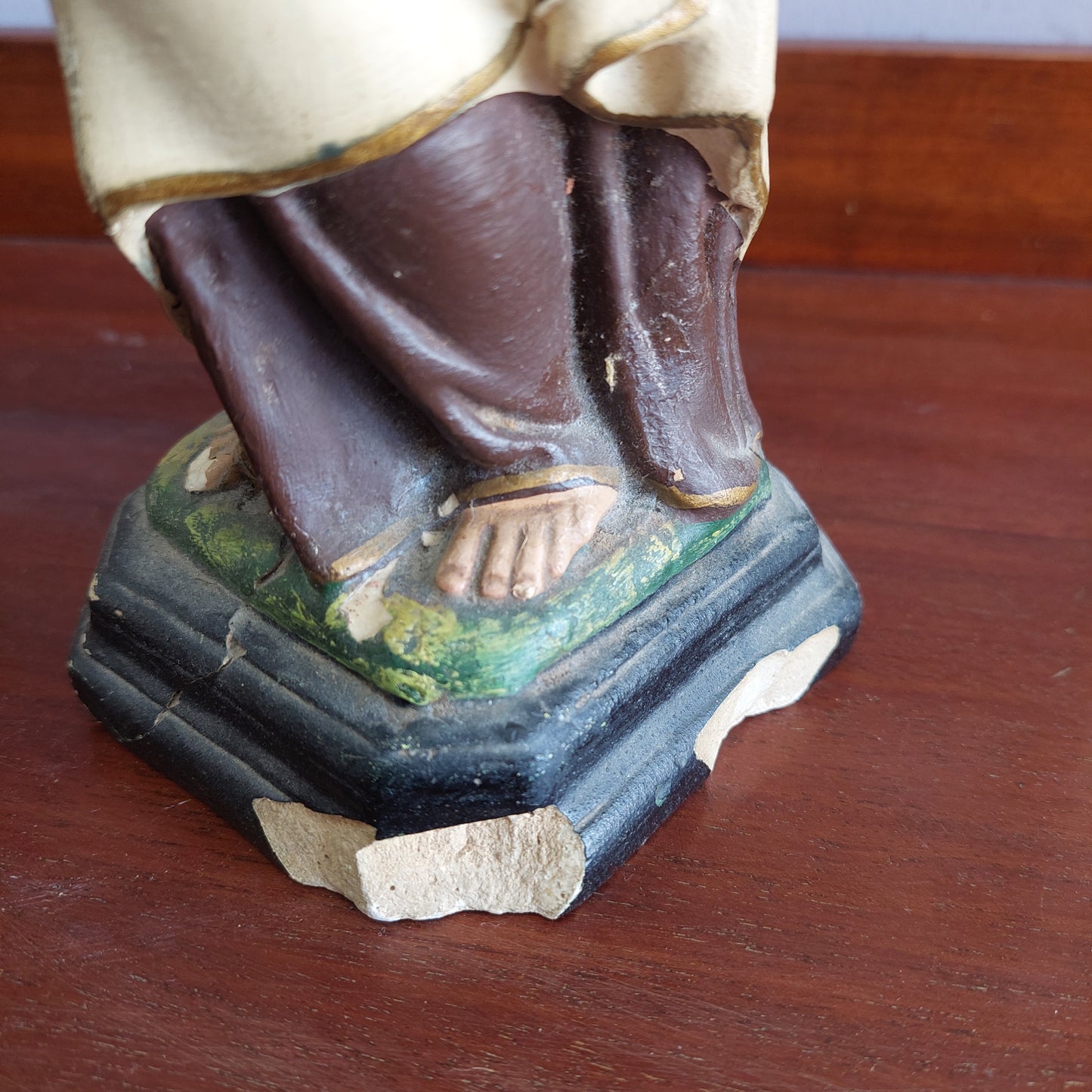 Statua Gesso* Antica Madonna Del Carmine H35