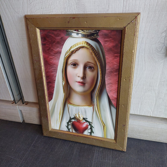 Quadro Madonna Sacro Cuore 25,5x35