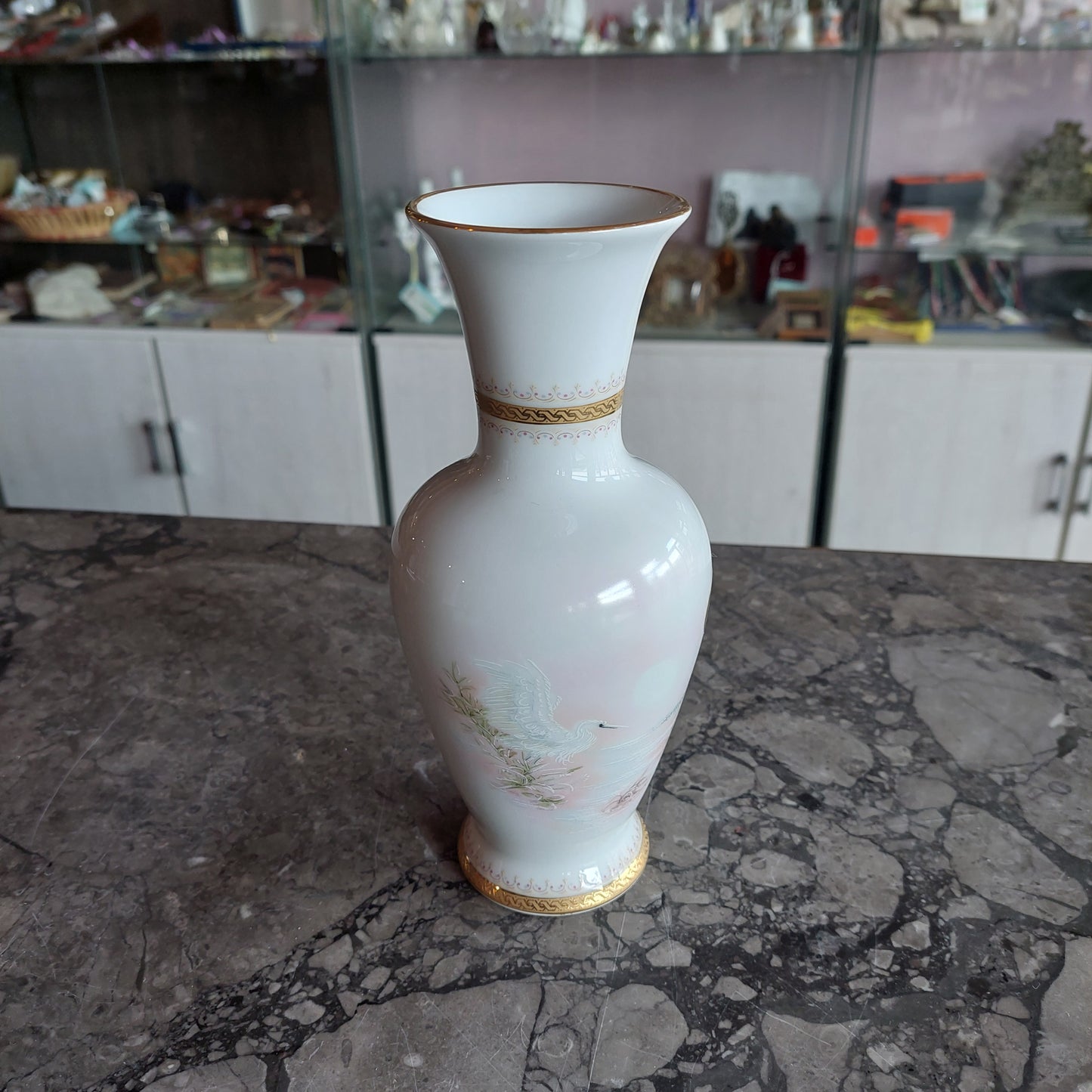Vasetto Porcellana Limoges Decoro Stile Cinese