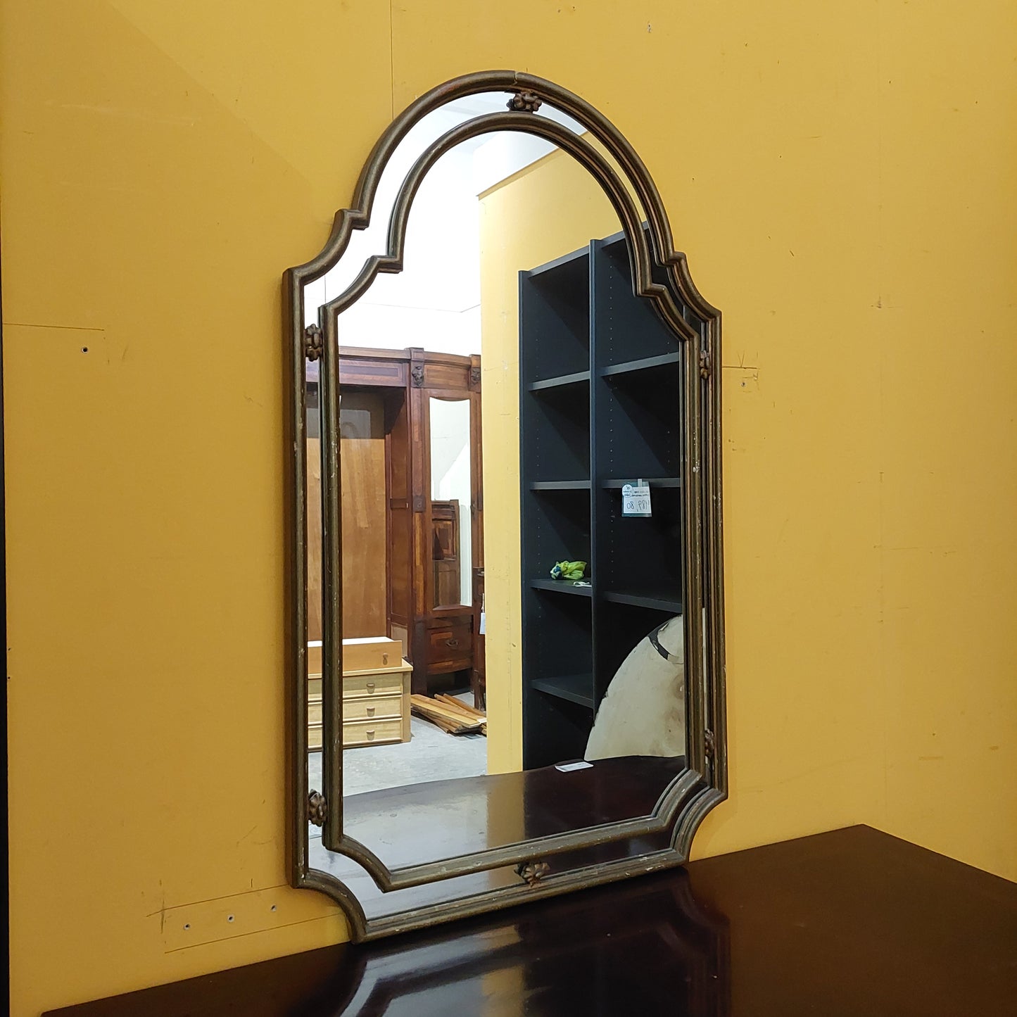 Specchio* Doppia Cornice Legno Oro Cm109x65