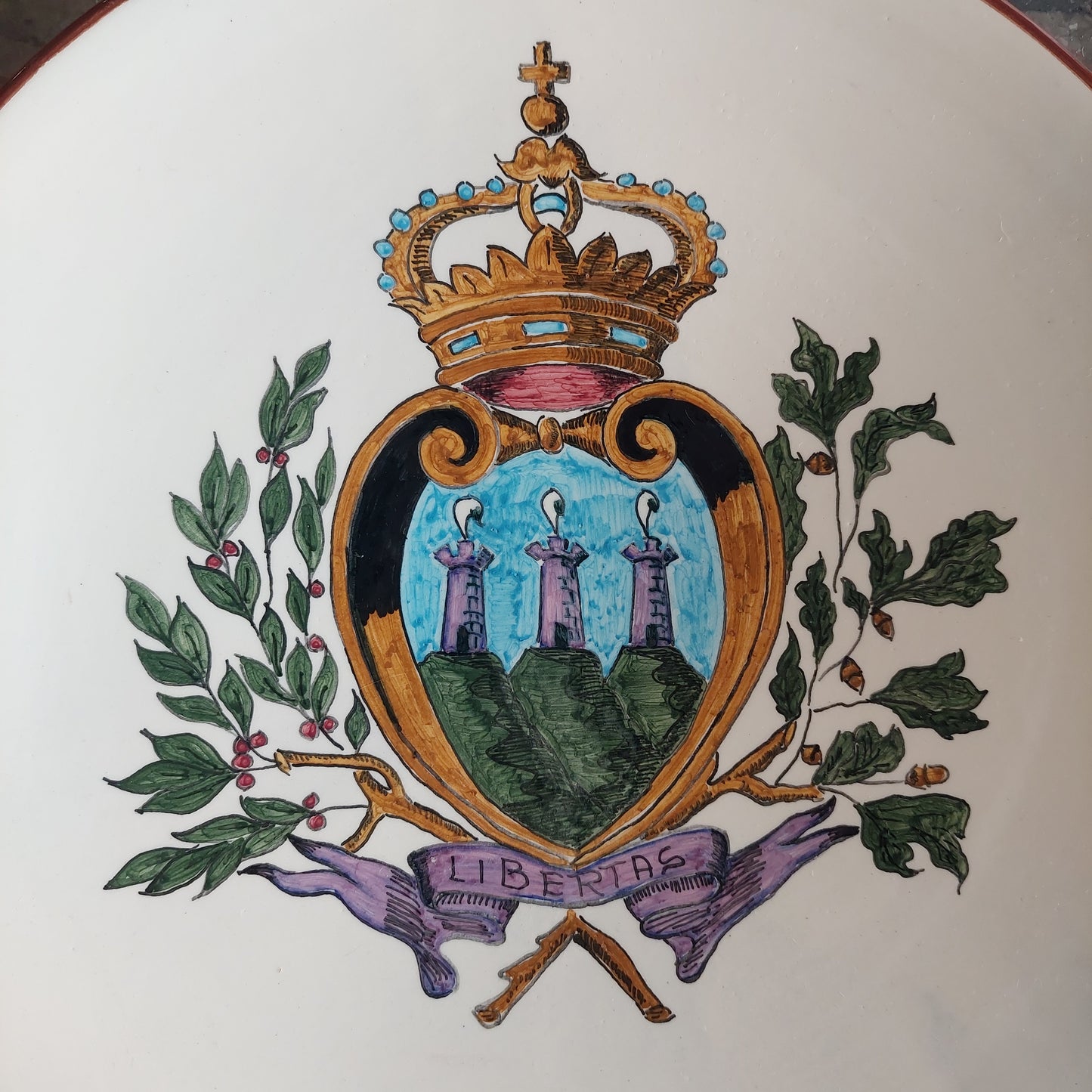 Piatto Da Parete Ceramica Petrini Rsm Libertas D28