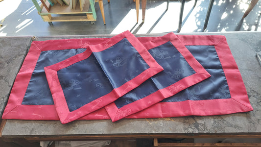 Set/3 Tovagliette Natalizie Raso B/rosso