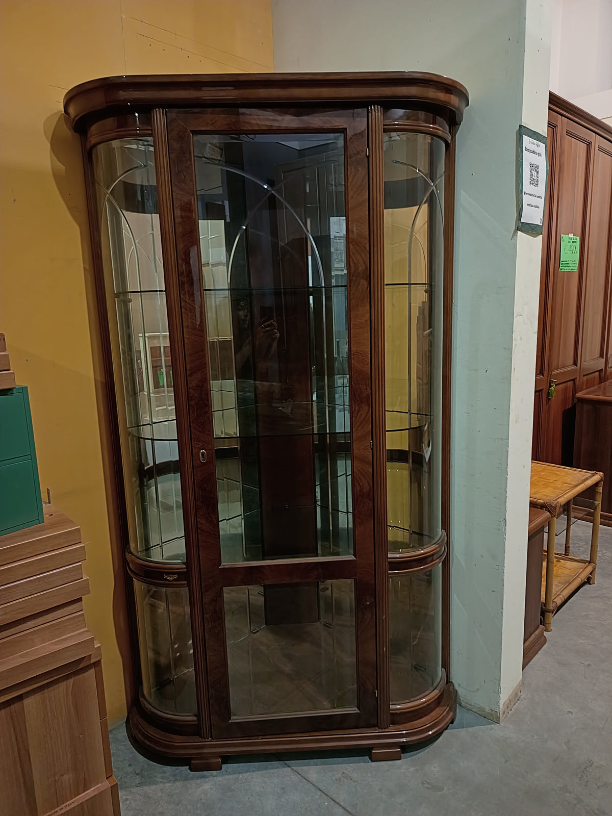 Vetrina Angolare 1/a C/specchi Cm120x90x207