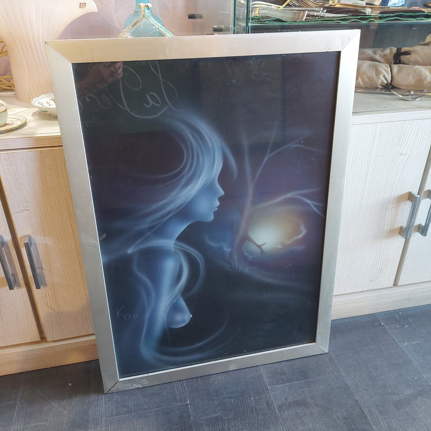 Quadro Stile Fantasy Firmato E Certificato Kari Cm56,5x76,5