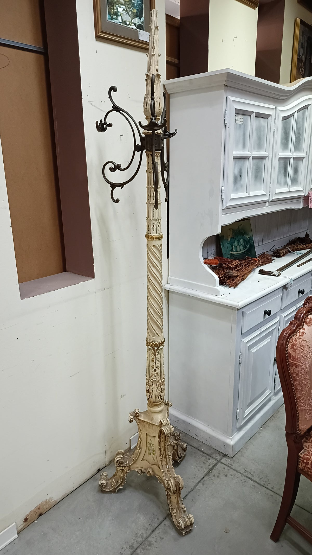 Piantana App.abiti St. Luigi Xvi3/piedi 3/ganci Cm50x198