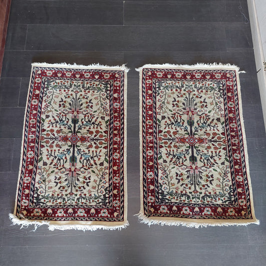 Coppia Tappeti Scendiletto Persiani Isfahan