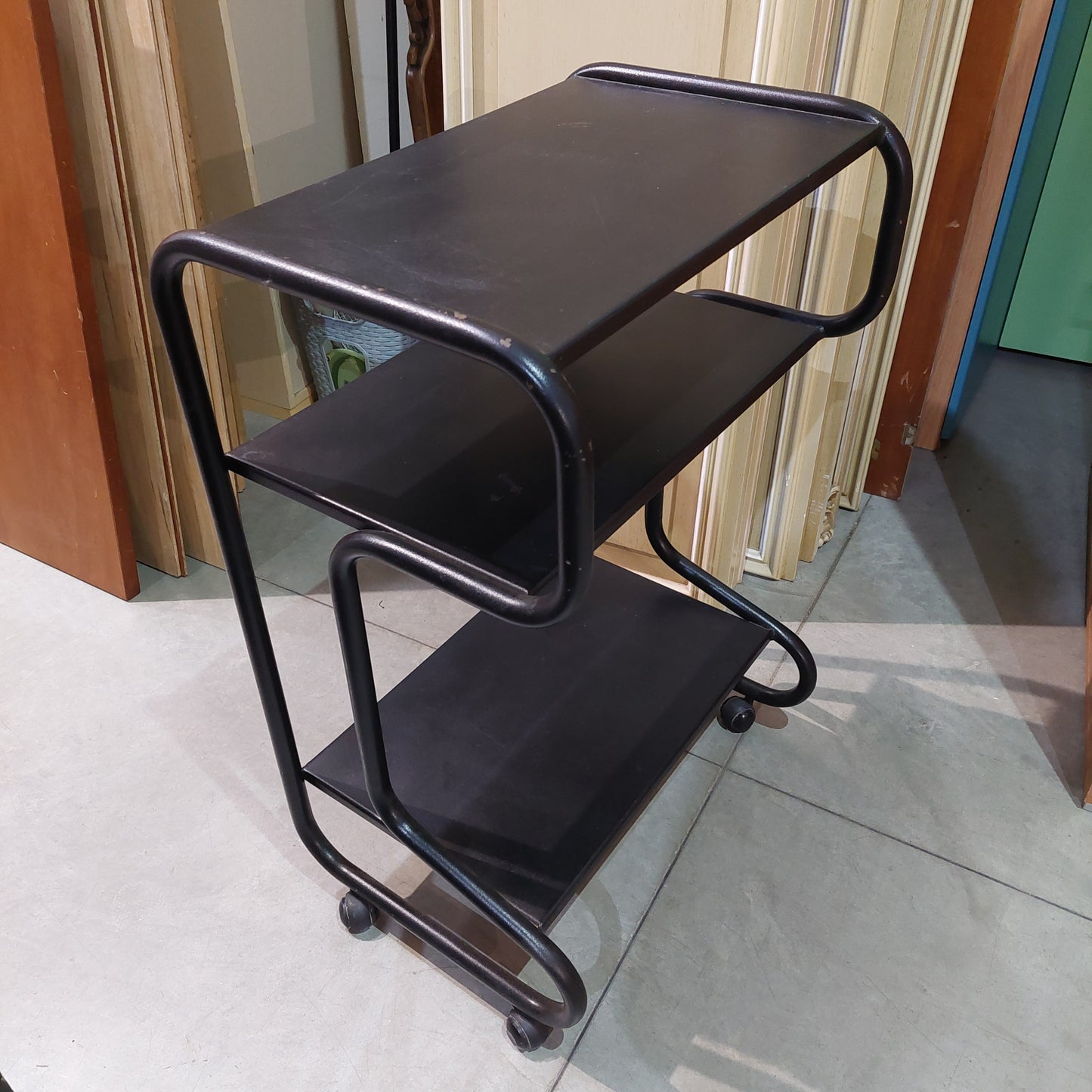 Carrellino Metallo Nero Cm59x43x90h