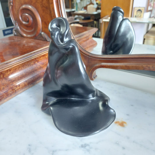Scultura Astratta Ceramica Bassano Firmata A.mario 1982 H24