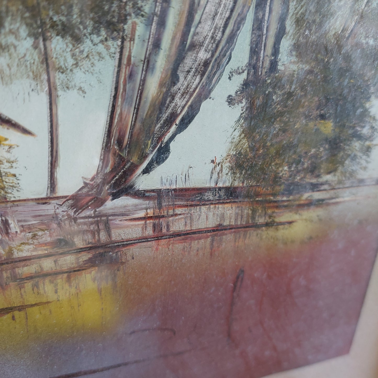 Quadro Cinese Paesaggio Con Lago Cm36x61