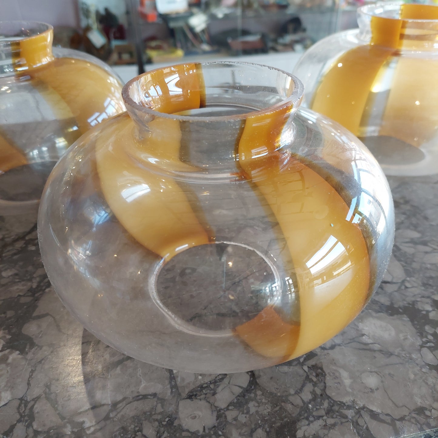 Coppa Lampadario/lume Vetro Di Murano Vintage