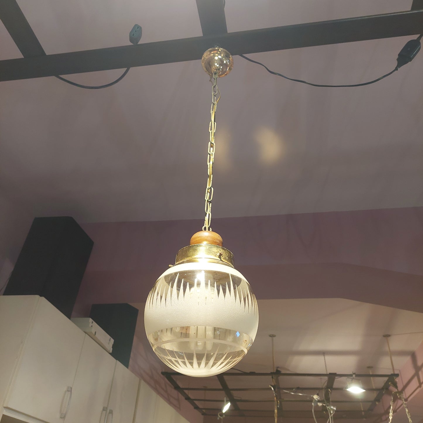 Lampadario Sfera Vetro Satinato 1 Luce