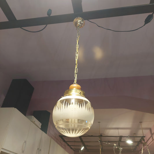 Lampadario Sfera Vetro Satinato 1 Luce