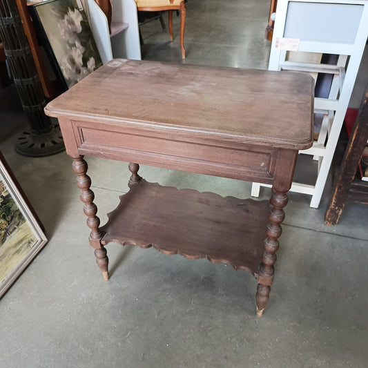 Tavolinetto Noce 2 Ripiani Cm56x36x60h