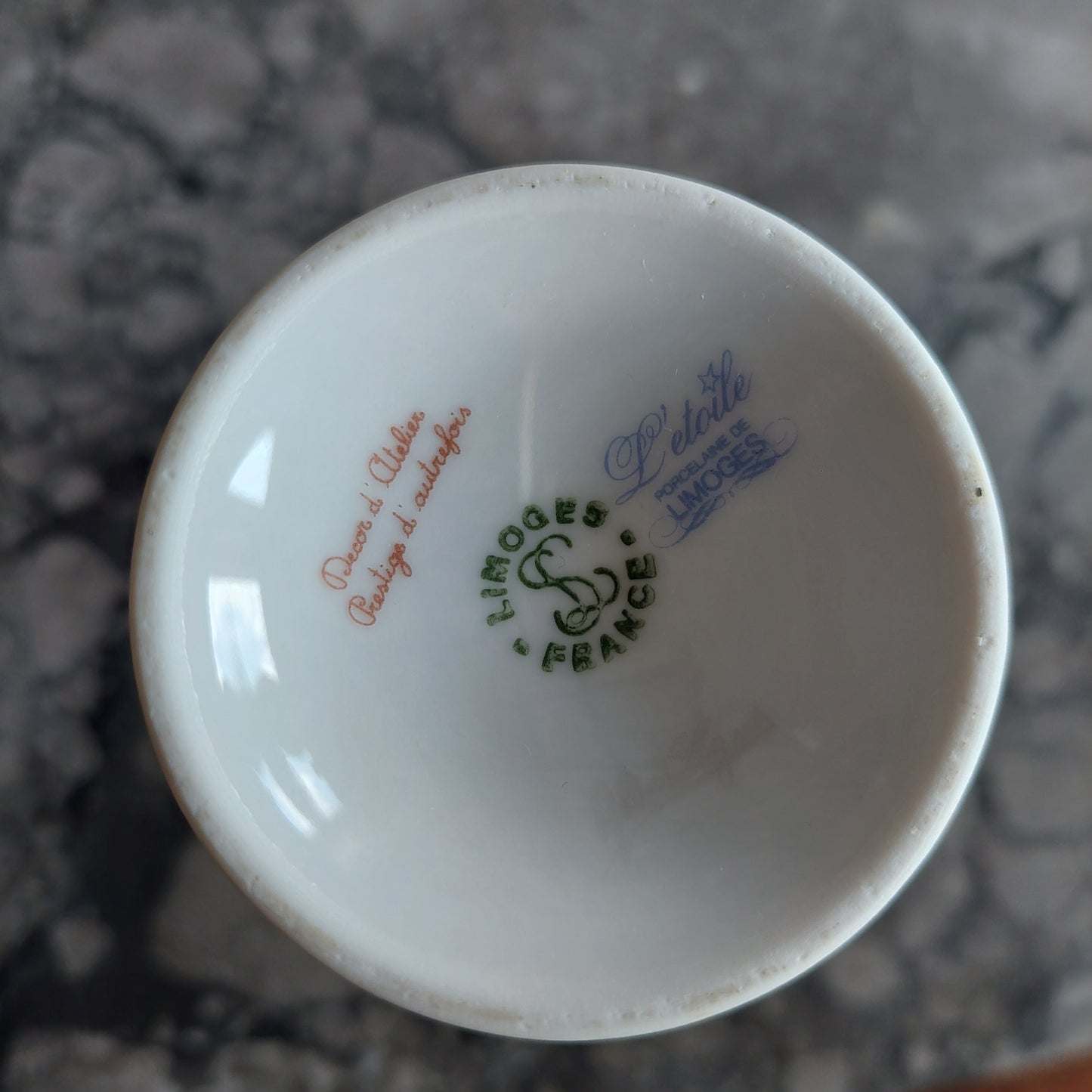 Vasetto Porcellana Limoges Decoro Stile Cinese