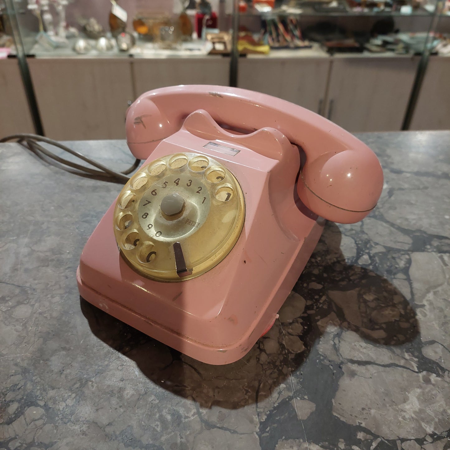 Telefono A Disco Sip Vintage Rosa *