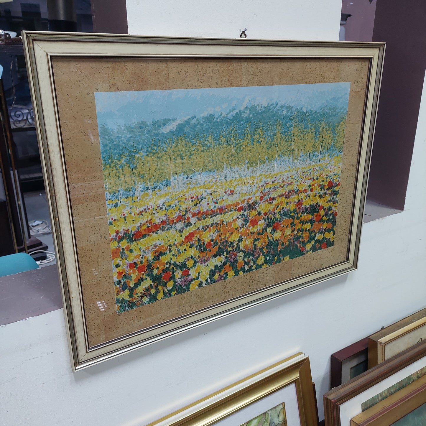Quadro Campo Di Fiori Di Michele Cascella Cm81,5x61,5