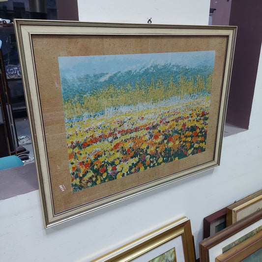 Quadro Campo Di Fiori Di Michele Cascella Cm81,5x61,5