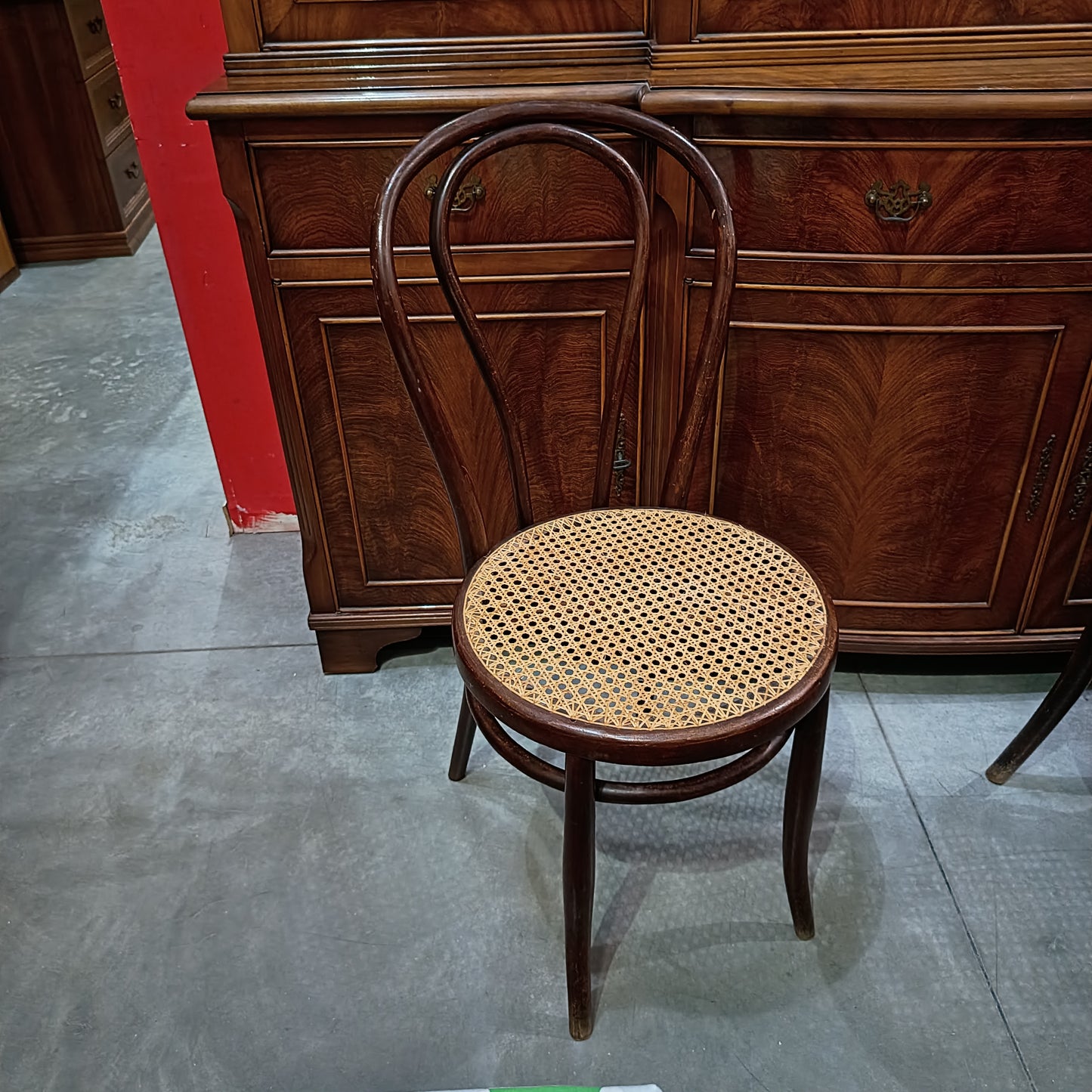 Set/5 Sedie Thonet Seduta Paglia Di Vienna