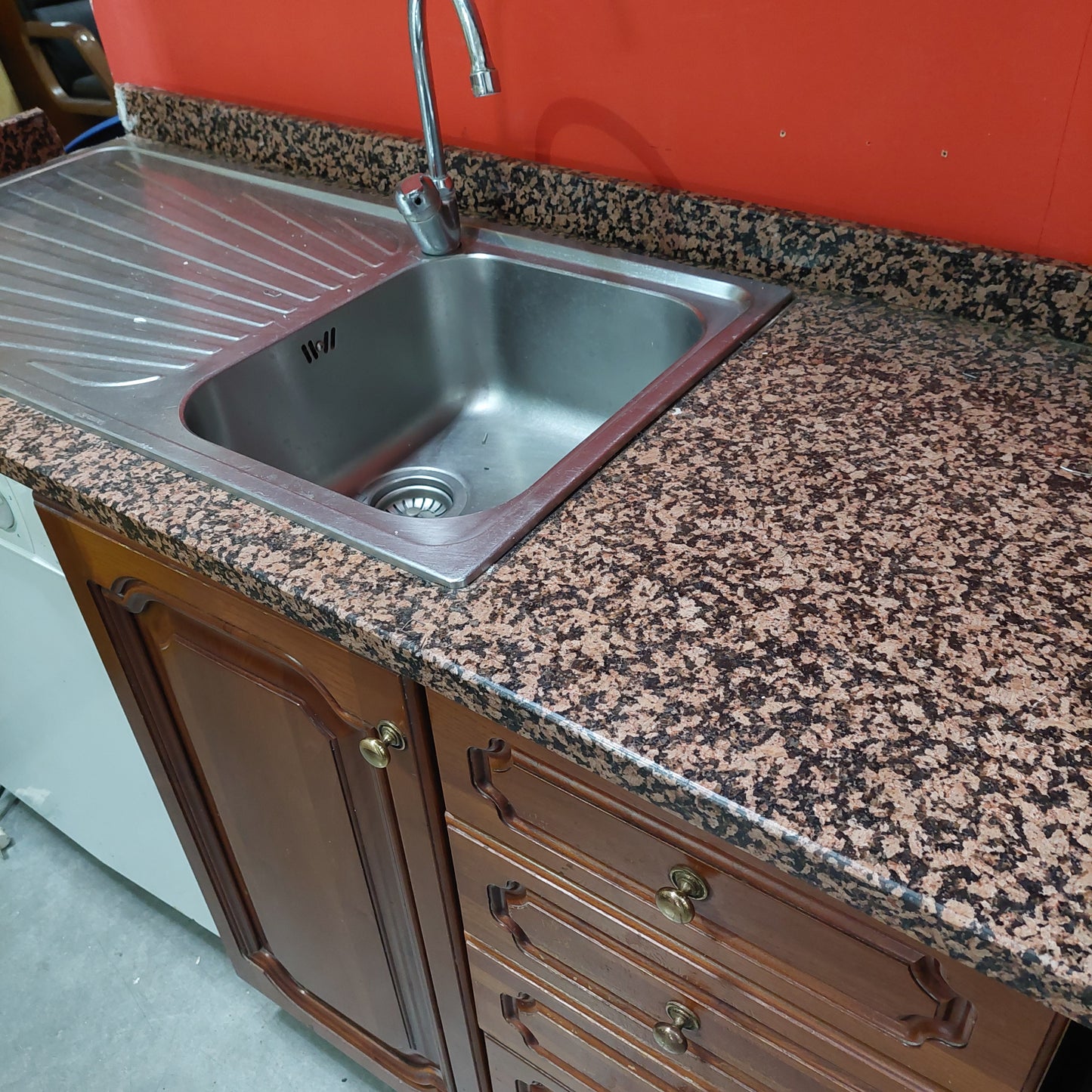 Cucina Lineare In Legno Piano In Granito Cm260/325