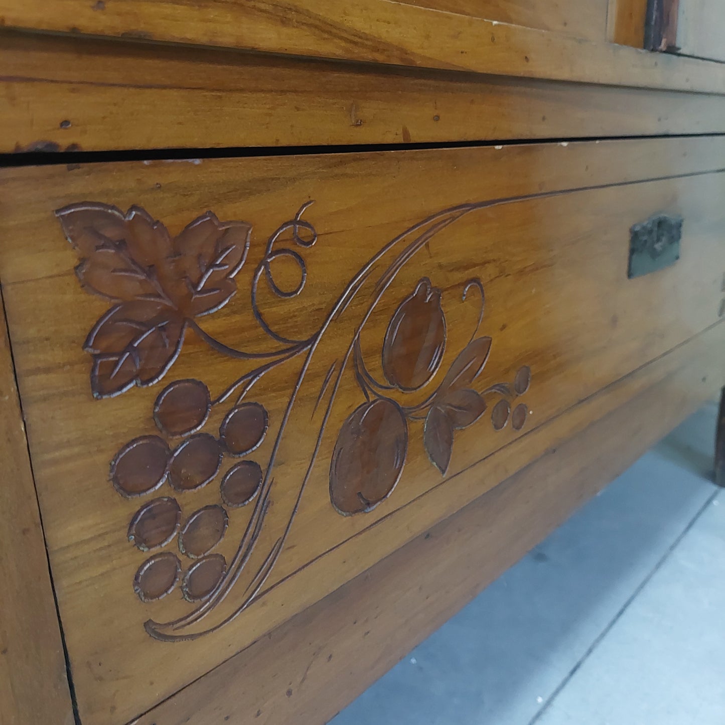 Vetrina Legno Stile Liberty 2/ante