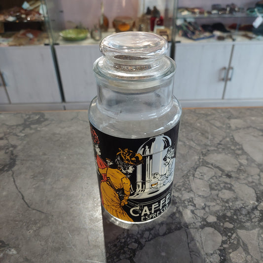 Barattolo Vetro Stampa Vintage Caffè Espresso