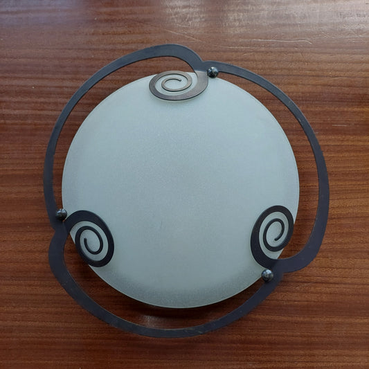 Plafoniera Metallo/vetro Satinato