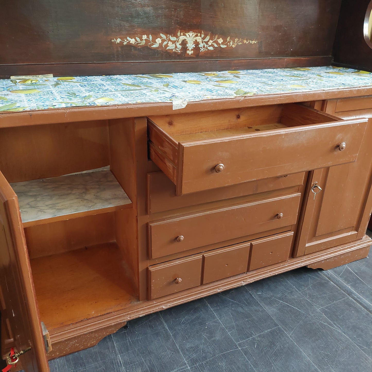 Credenza * St. Country 4/s 5/c Cm162x45x196h
