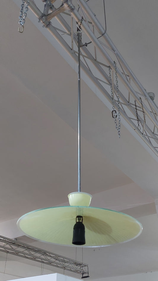 Lampadario Disco Vetro Vintage (48029)