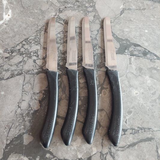 Set/4 Coltelli Manico Nero